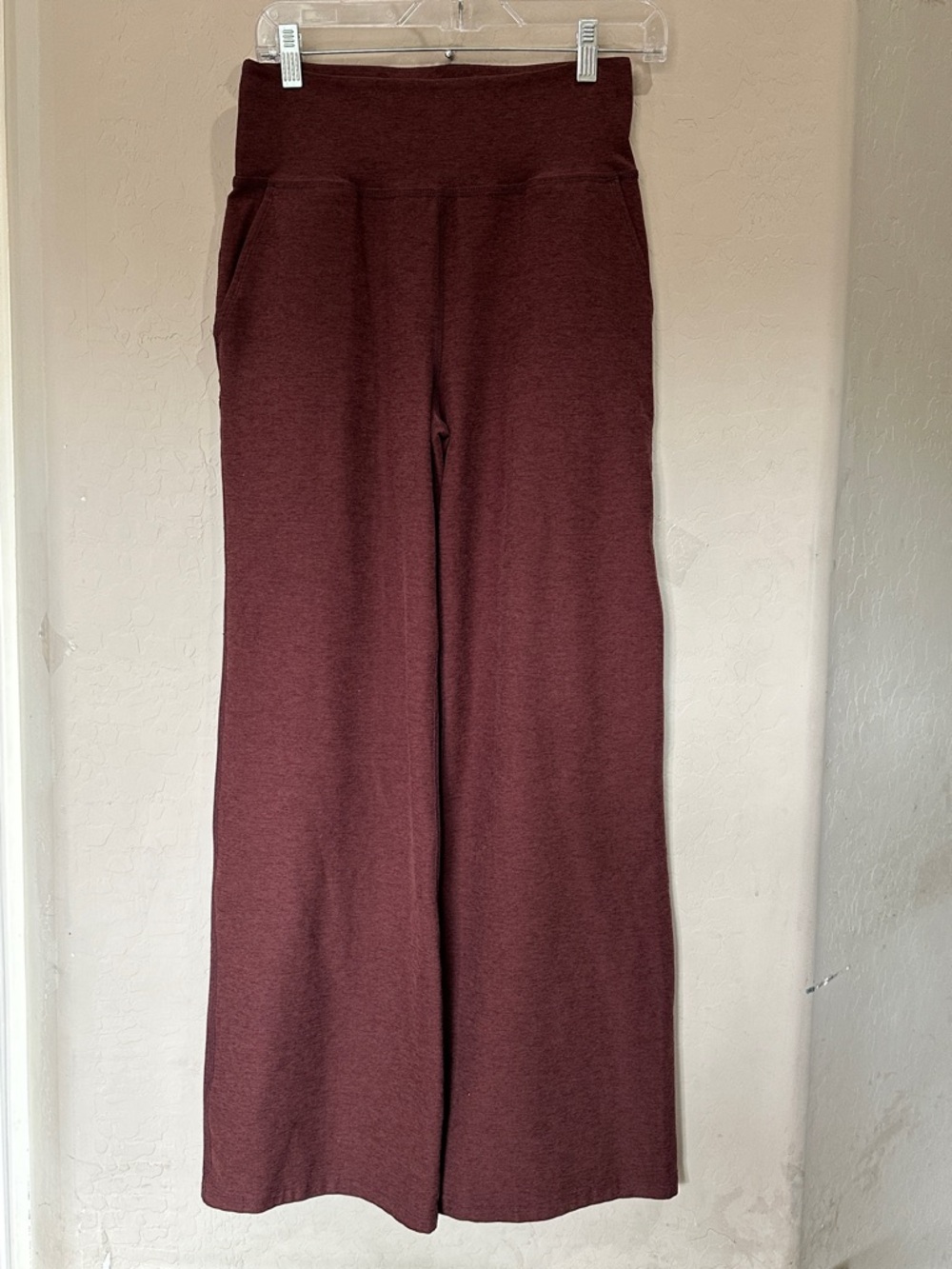 Beyond Yoga Wide Leg Pants in Deep Maroon